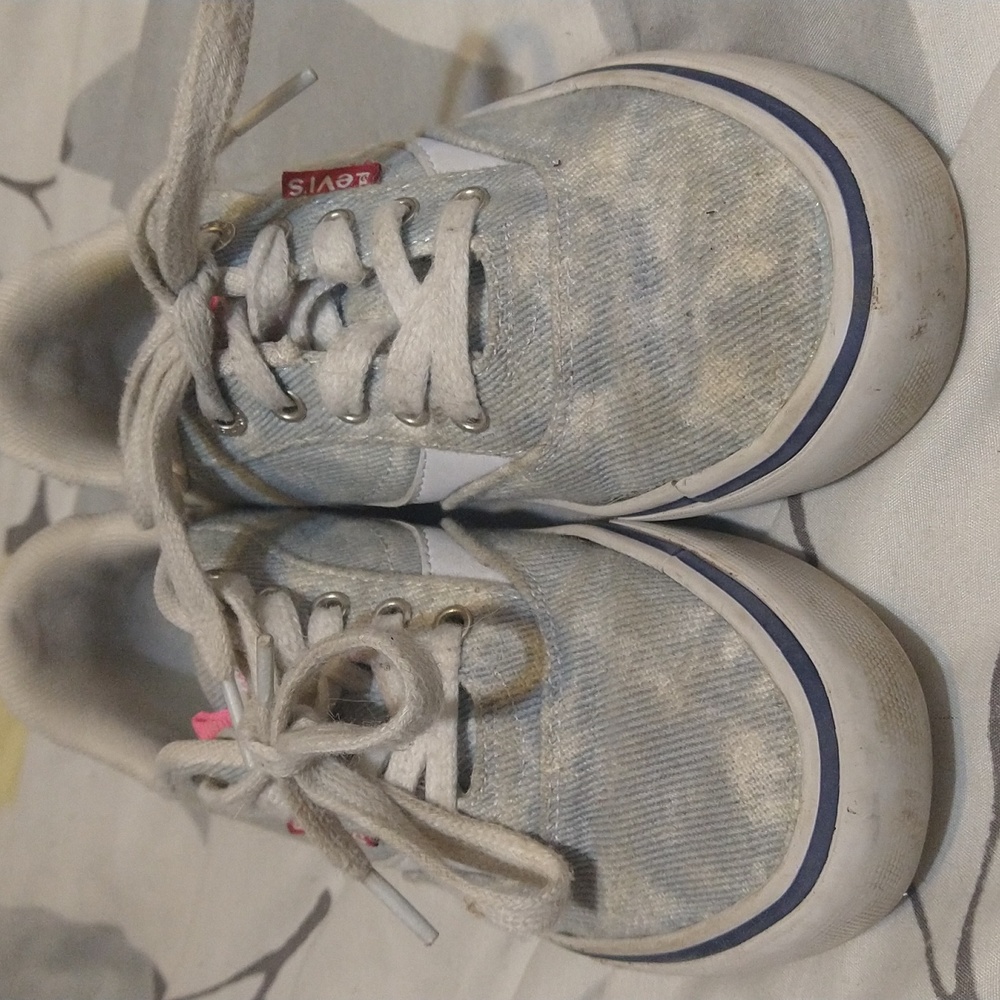 Girls Size 1 Levi's Denim Tennis Shoes